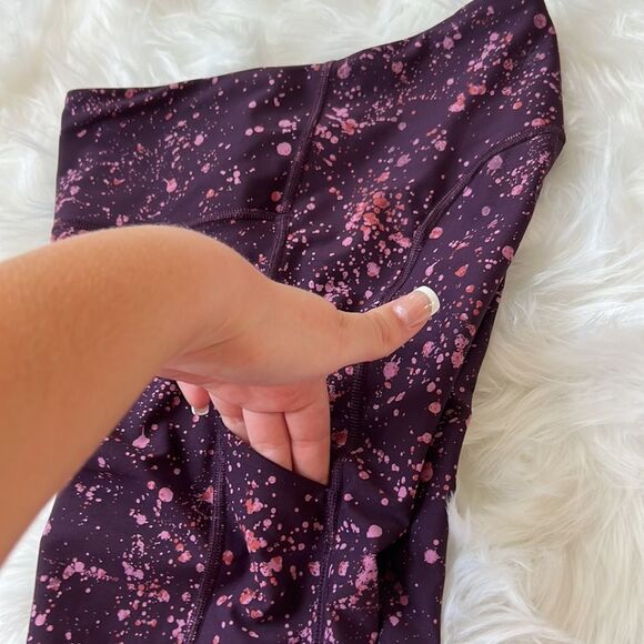 Athleta ultimate stash pocket splat capri splatter paint leggings - Picture 6 of 8